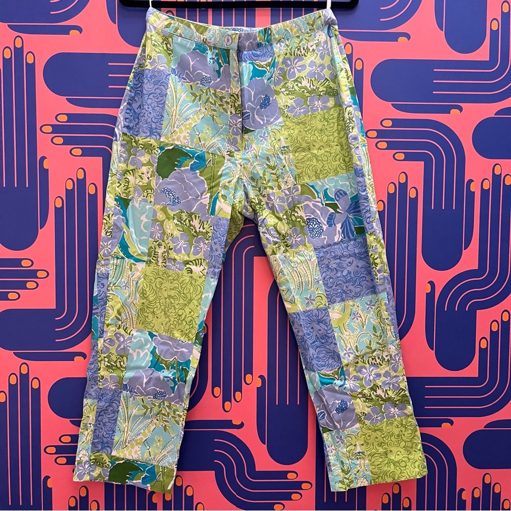 Lily Pulitzer Safari Scarf Print Straight Leg Capri Pants